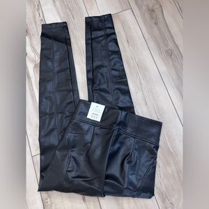 Zara Dark Faux Leather Leggings